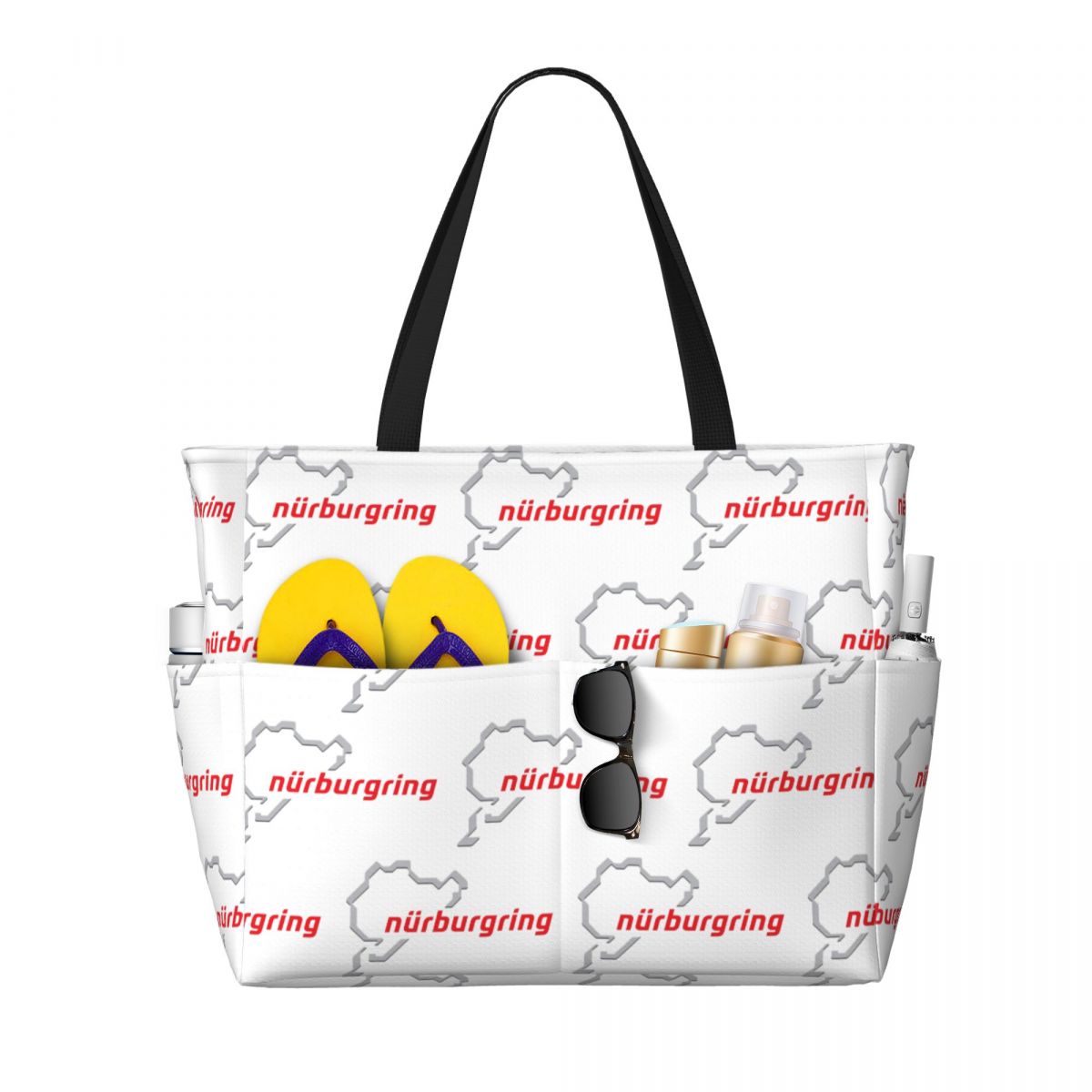 Women Bags Germany - レーストラックドイツ ヌルブルクリン ビーチトートバッグ スポーツジム ヨガ ダッフル
