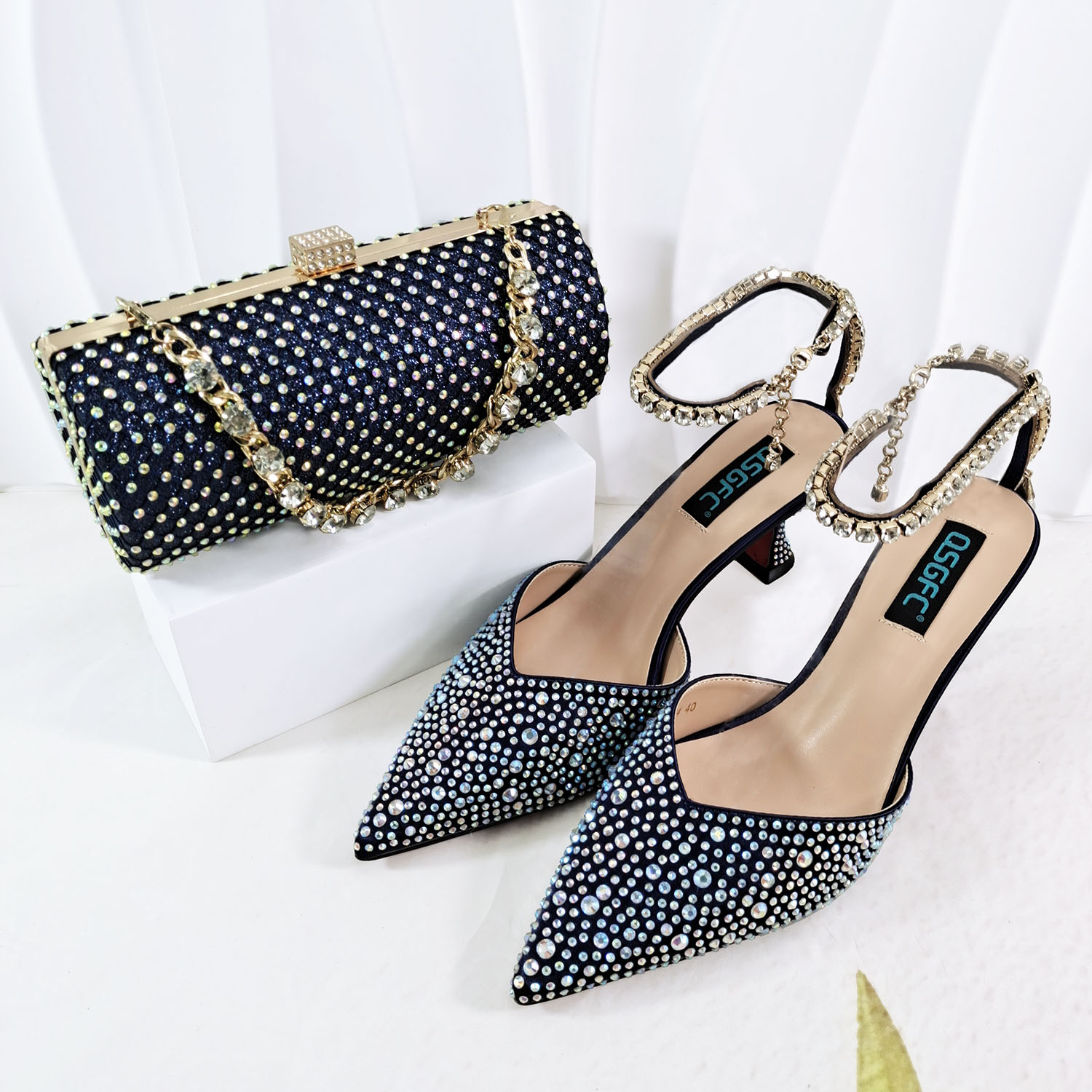 Women Bags For Party - 欧米の高級婦人靴とバッグ、ポインテッドトゥの靴、ナイジェリアのウェディングシューズとバッグ