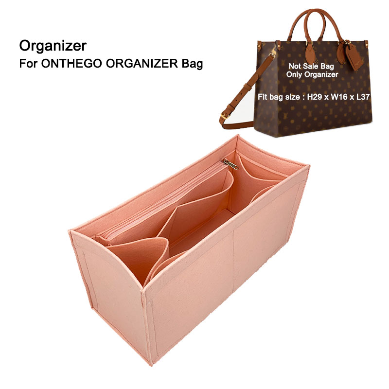 Women Bags Lv - フェルト製バッグインサートオーガナイザー、外出用オーガナイザー、ハンドバッグ、女性用バッグ、37x29x16cm、高級ハンドバッグ、トートバッグインナーバッグライナー、シェイパー付き