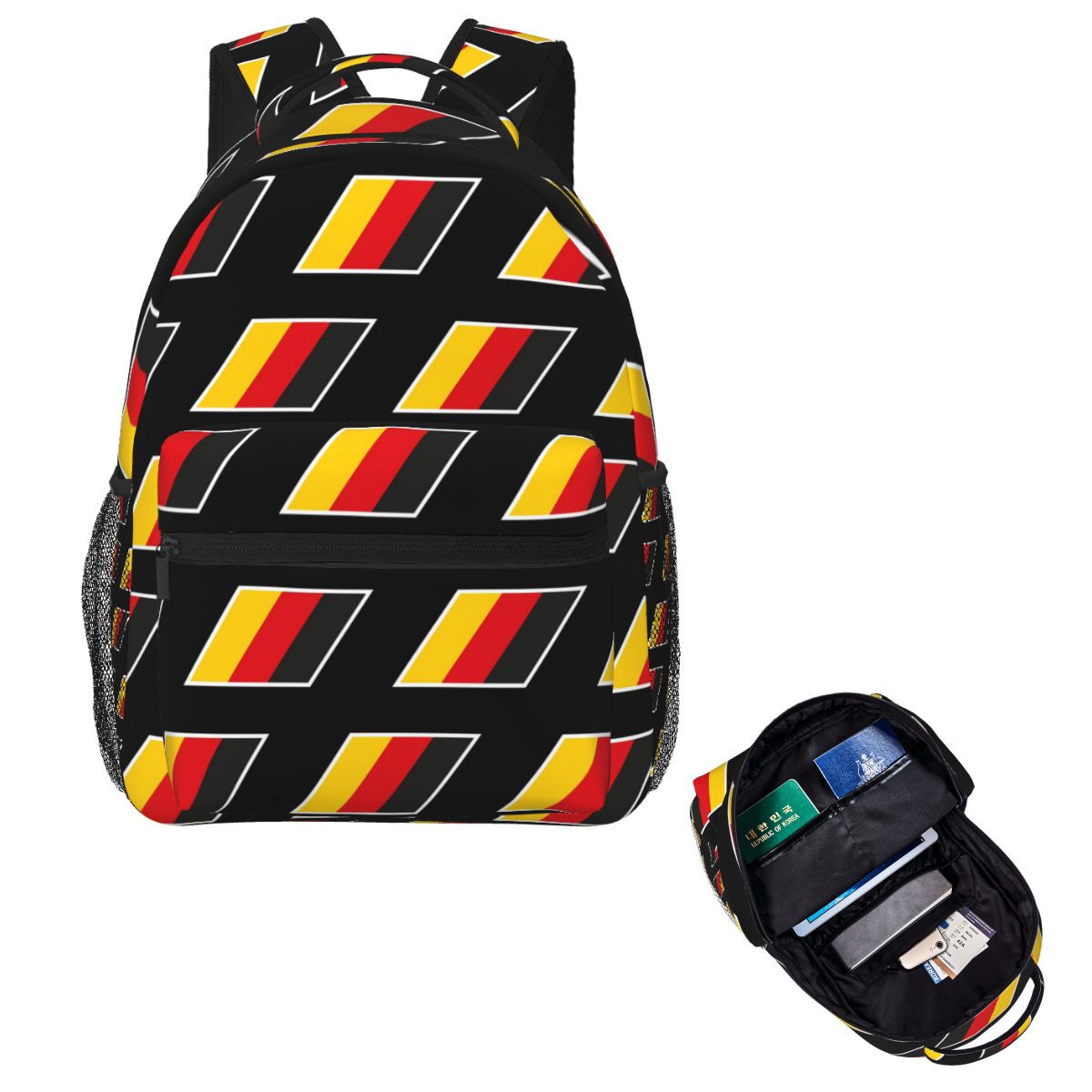 Women Bags Germany - ドイツモータースポーツ学生バックパックスクールバッグハイキング旅行デイパック男性女性ファッションブックバッグショルダーバッグ