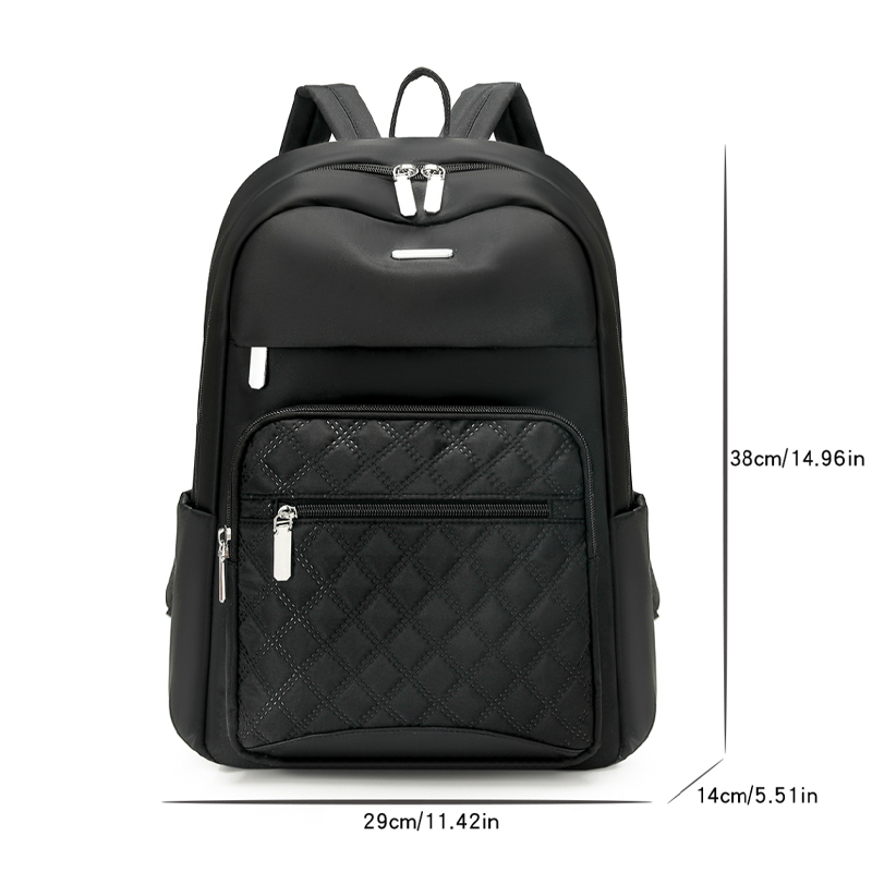 ファッションチェック柄通勤デイパック女性防水ナイロンバックパ - Women Bags Deals のレビューと価格