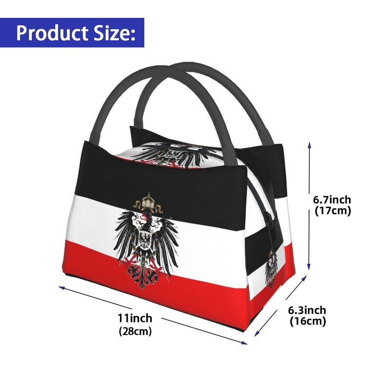 カスタムドイツ帝国旗ドイツ断熱ランチバッグ学校オフィス紋章再 - Women Bags Germany のレビューと価格