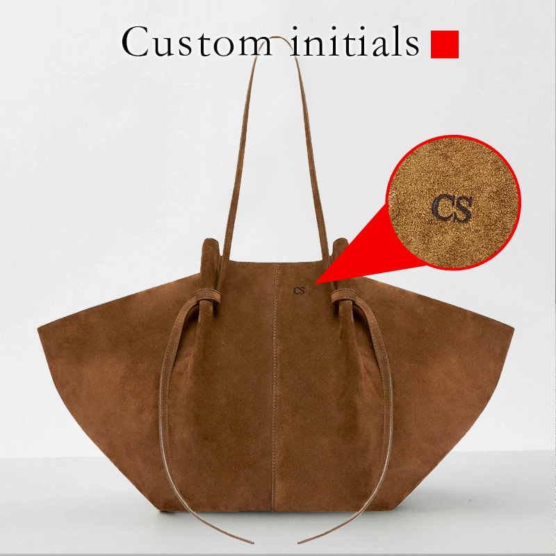 カスタム名イニシャル大容量フェイクスエードトートバッグ女性の - Women Bags Zara のレビューと価格