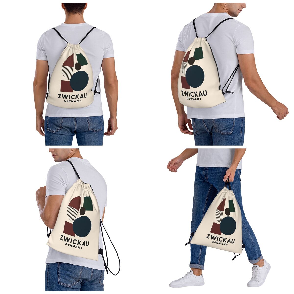 ツヴィカウ ドイツ バウハウス 幾何学模様のバックパック ポ - Women Bags Germany のレビューと価格
