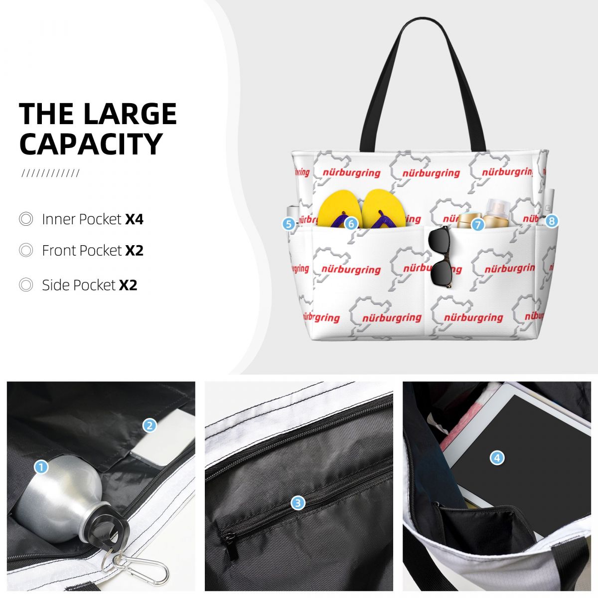 レーストラックドイツ ヌルブルクリン ビーチトートバッグ ス - Women Bags Germany のレビューと価格
