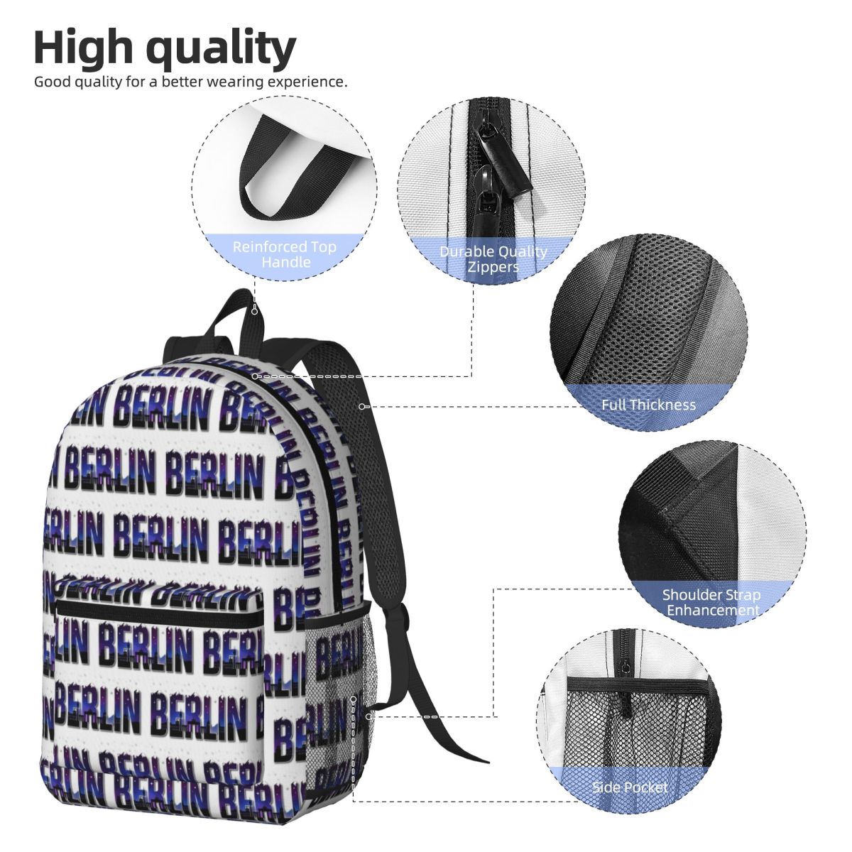 ベルリンドイツバックパックデイパック大容量子供用ブックバッグ - Women Bags Germany のレビューと価格