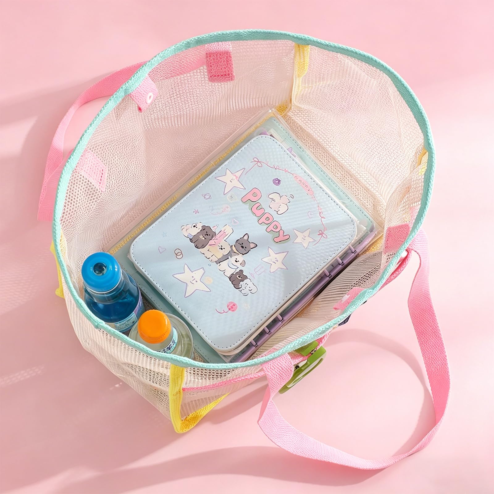 女性用ビーチバッグ カラフルな折りたたみ式ネットサンドトート - Women Bags Deals のレビューと価格