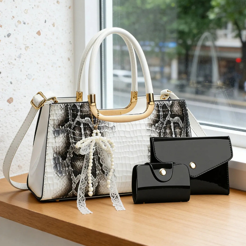 レディースハンドバッグセット、クロコダイル柄イブニングクラッ - Women Bags For Party のレビューと価格