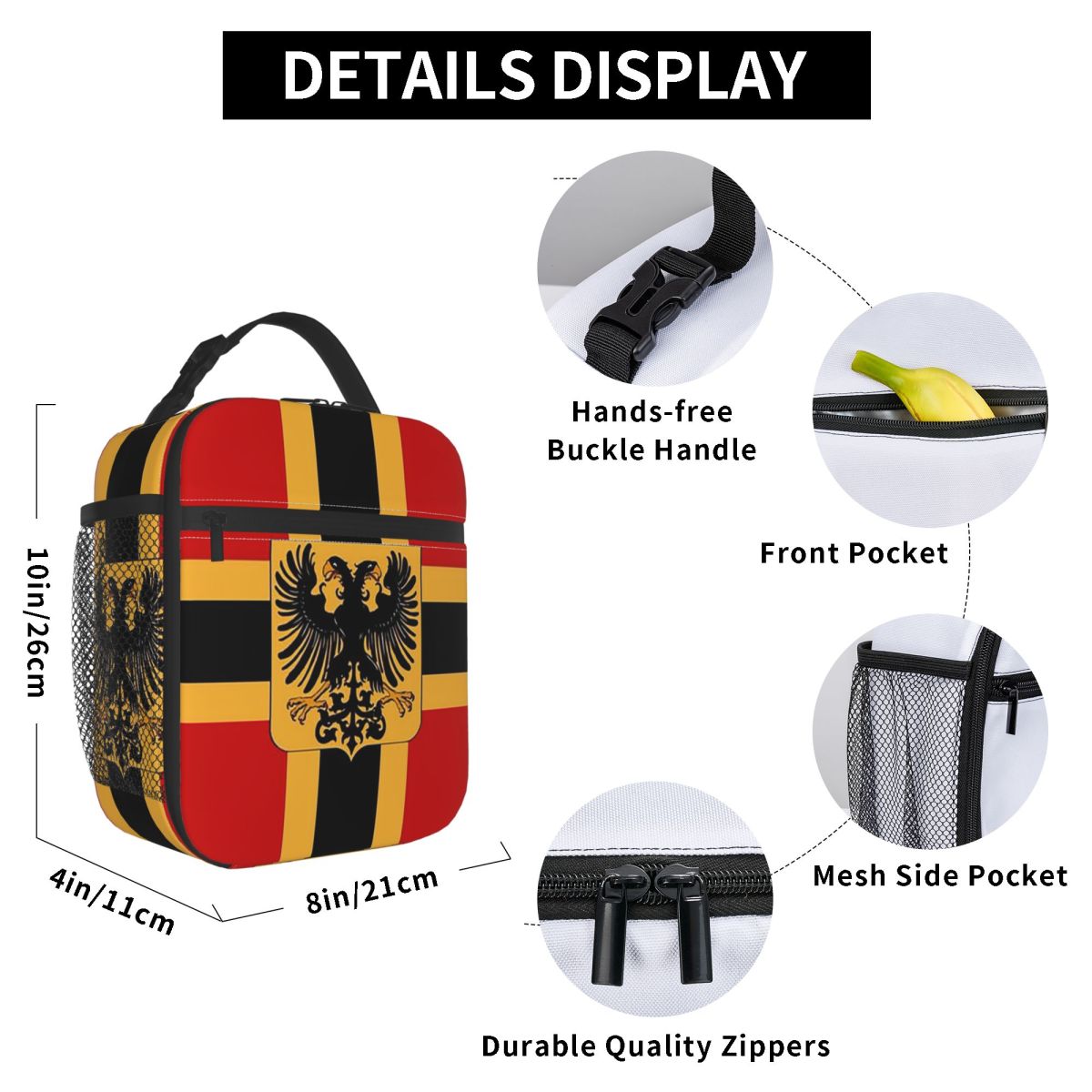 ドイツ DK リーチ帝国旗断熱ランチバッグ女性子供用漏れ防止 - Women Bags Germany のレビューと価格