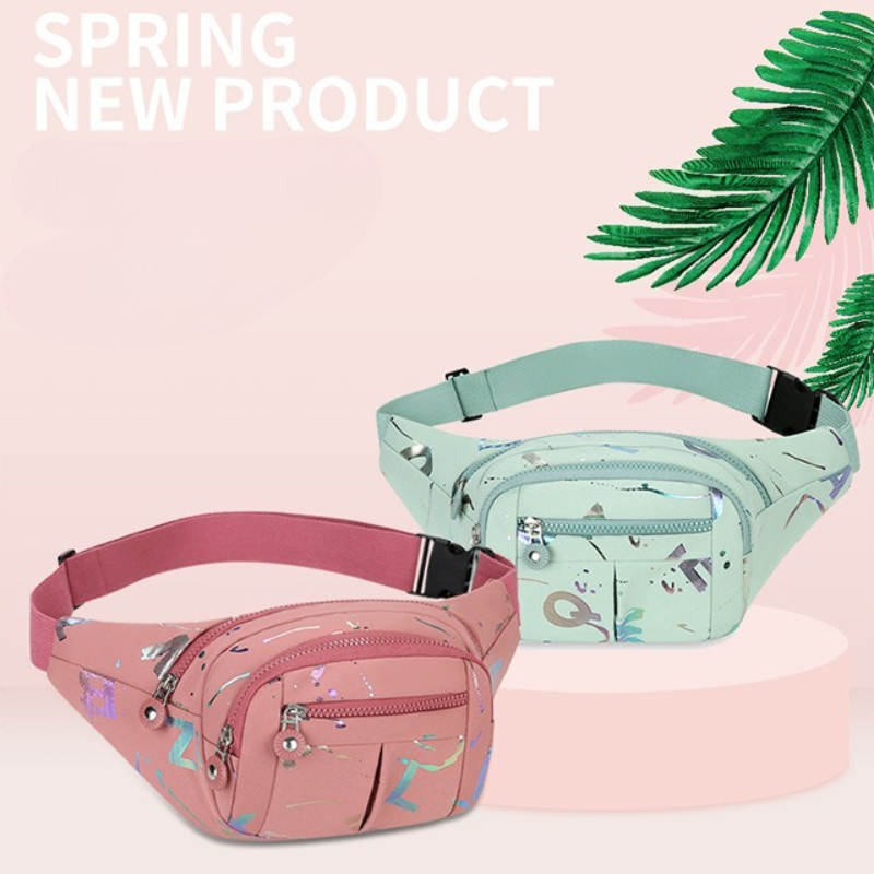 女性用プリントステッチオックスフォード生地ファニーパック、軽 - Women Bags Deals のレビューと価格