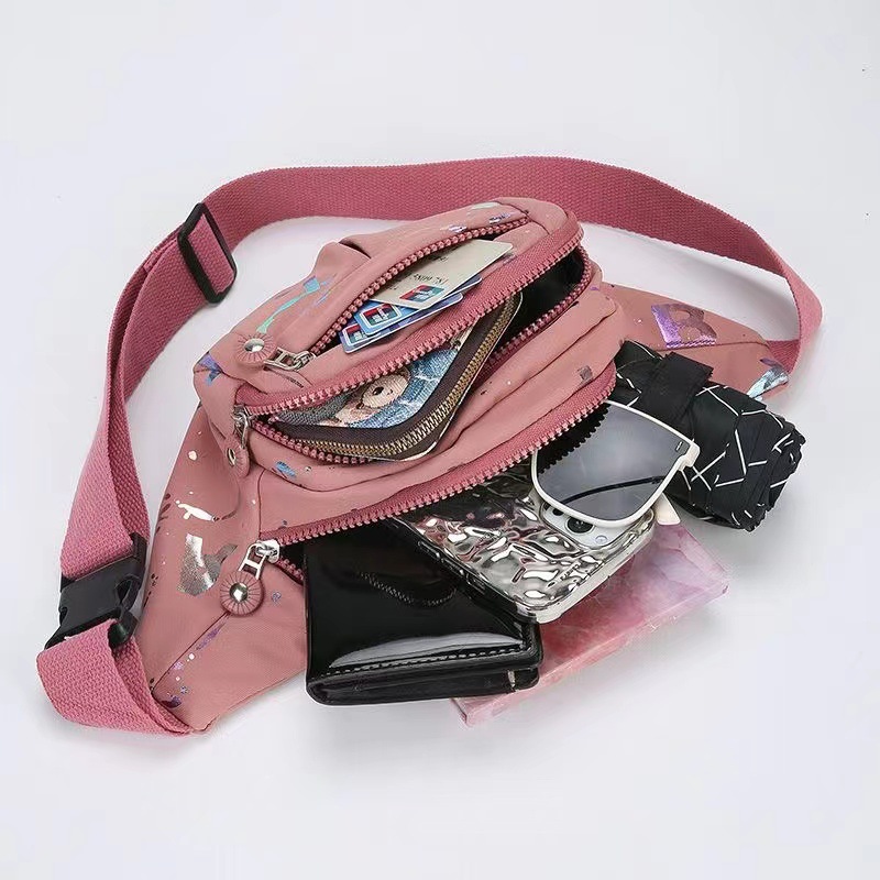 女性用プリントステッチオックスフォード生地ファニーパック、軽 - Women Bags Deals のレビューと価格