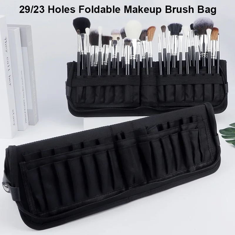 29/23 穴折りたたみ化粧ブラシバッグ女性化粧ブラシツール - Women Bags Deals のレビューと価格