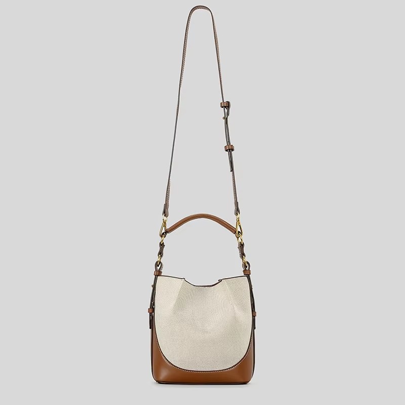 ファッションパネルキャンバスバケットバッグデザイナー女性ハン - Women Bags Zara のレビューと価格
